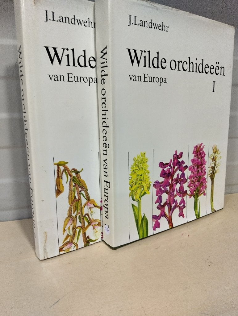 Nr. 1030 J. Landwehr, Wilde Orchideeën van Europa, 2 delen, Boeken, Gelezen, Bloemen, Planten en Bomen, Landwehr, J., Ophalen of Verzenden