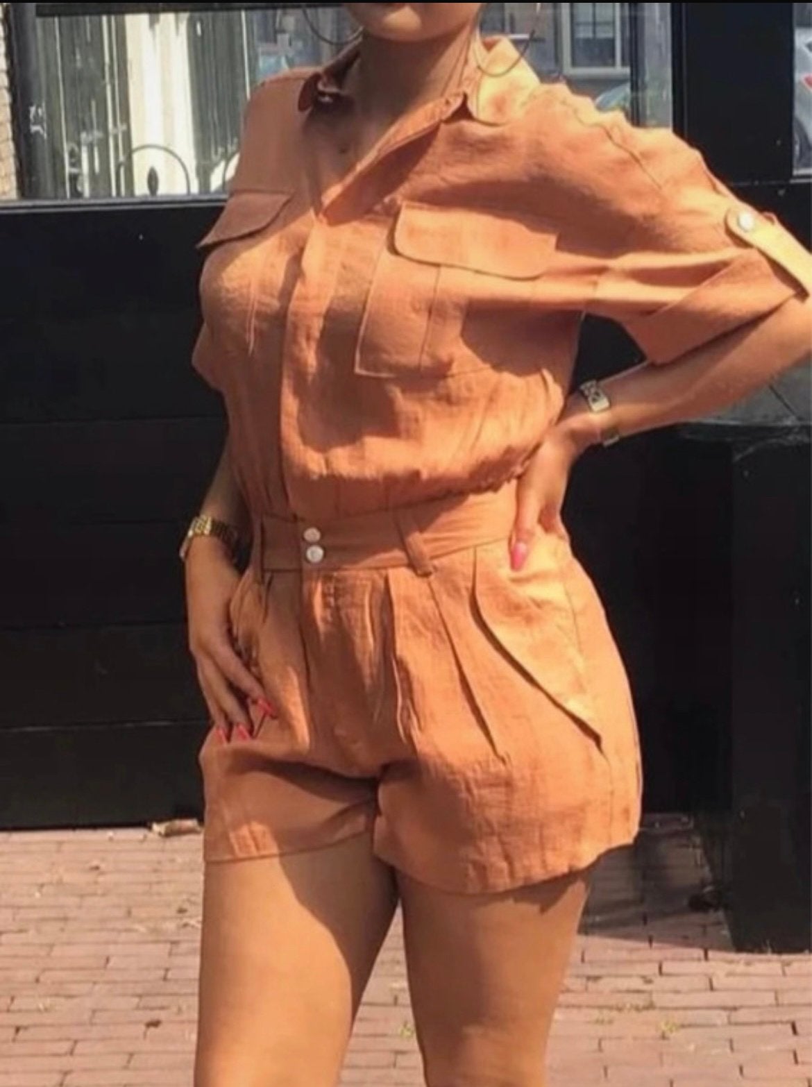 Bronze, Bruine JoshV, Josh V Playsuit, broekpakje in S, Kleding | Dames, Jumpsuits, Ophalen of Verzenden, Nieuw, Maat 36 (S), Bruin