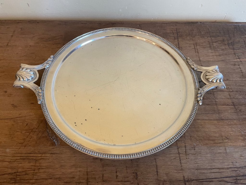 schitterend antiek silver plated dienblad serveerschaal FR, Ophalen of Verzenden
