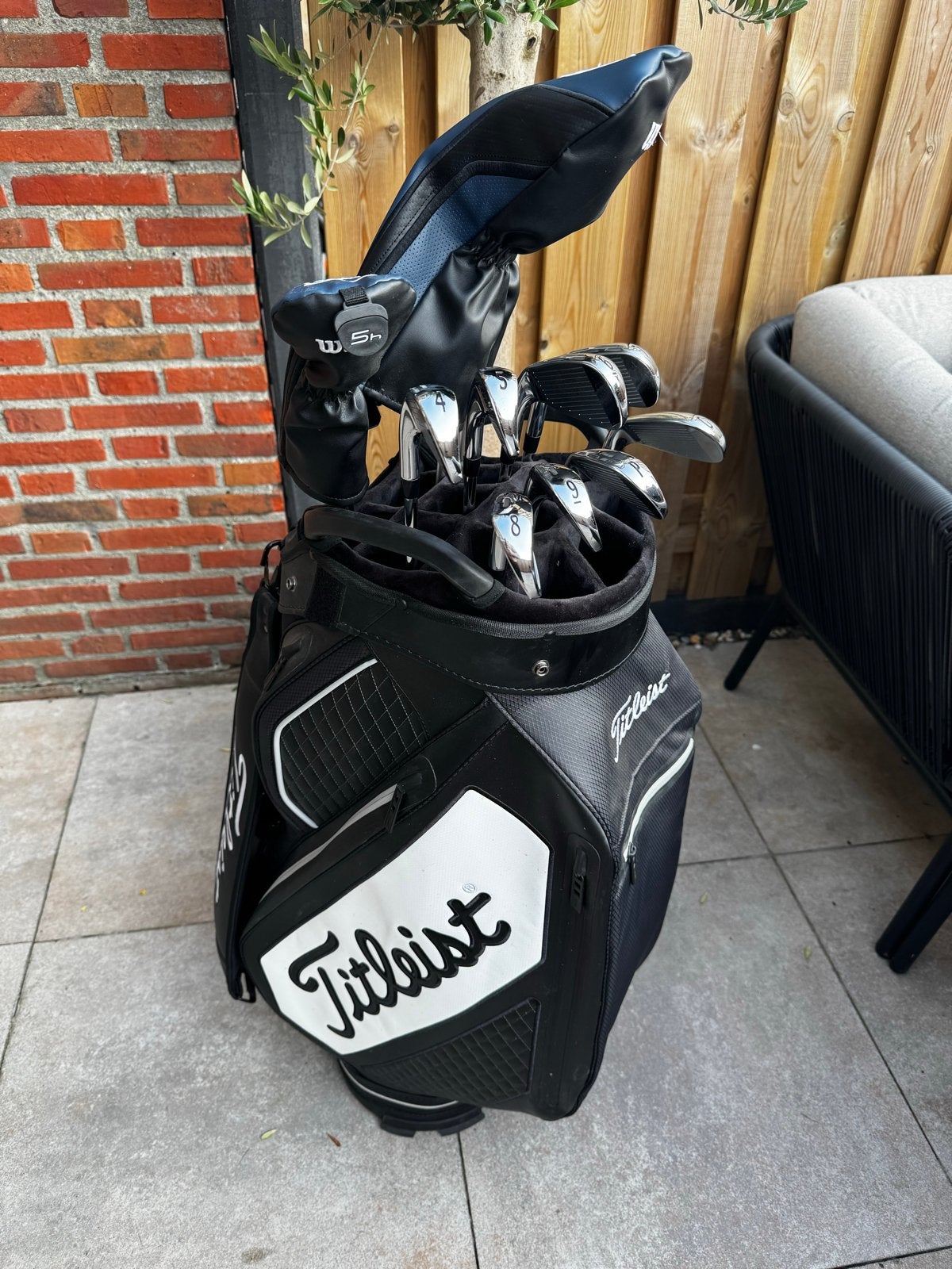 Complete Golfset: Titleist Tas, Wilson D7 forged Clubs ZGAN, Sport en Fitness, Golf, Ophalen, Gebruikt, Set, Overige merken