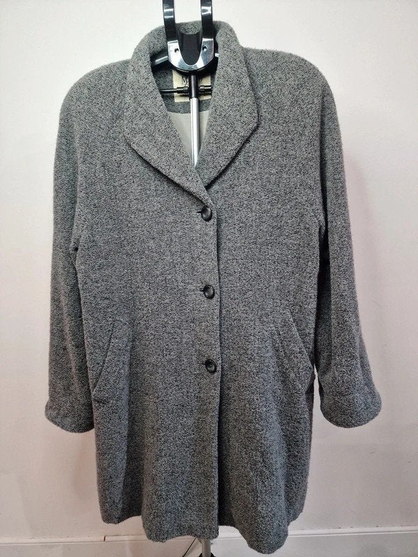 Milo Coats Wollen Mantel Grijs Maat 42 – 85% Wol, Ophalen of Verzenden, Zo goed als nieuw, Maat 42/44 (L), Grijs