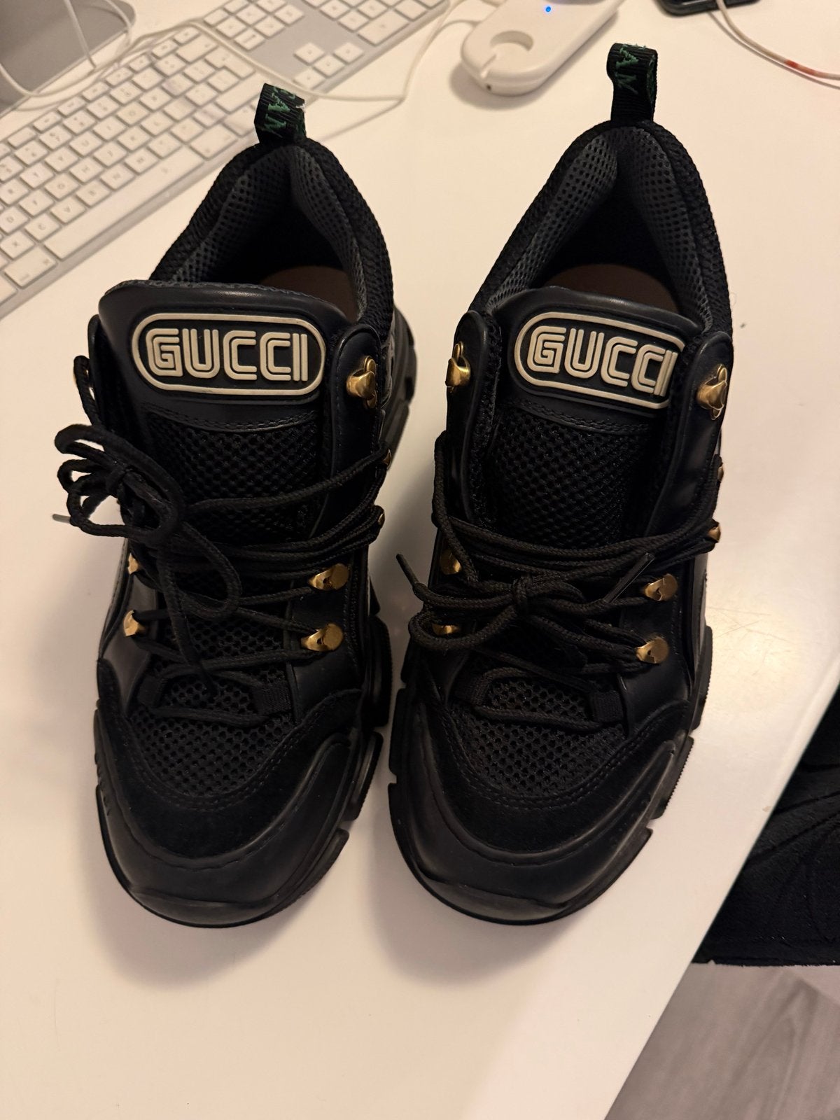 Gucci Rhyton Sneakers Zwart - Maat 42   200€, Kleding | Dames, Ophalen of Verzenden, Zo goed als nieuw, Zwart, Sneakers of Gympen