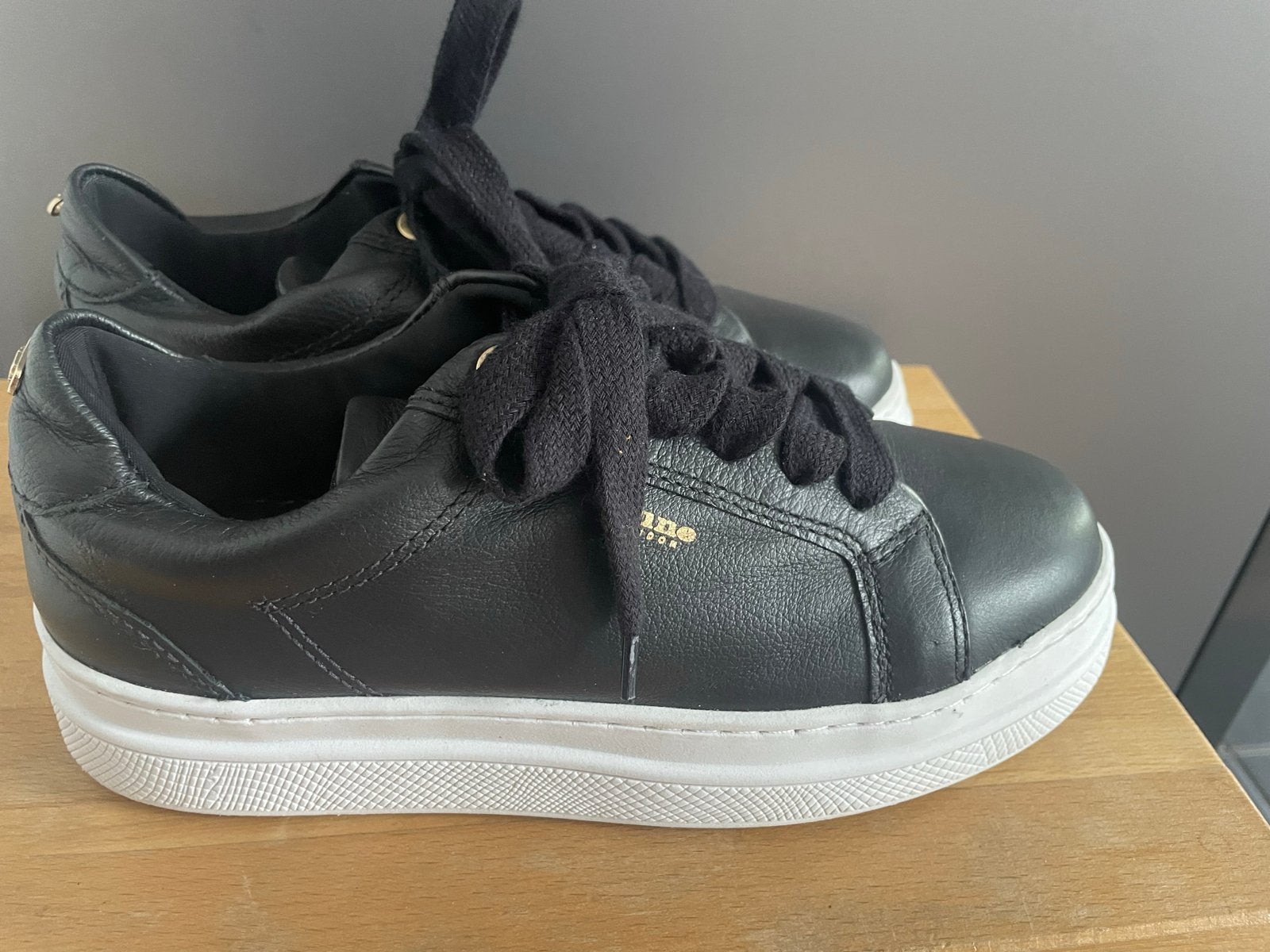Dune London Zwarte Sneakers - Maat 36, Ophalen of Verzenden, Zo goed als nieuw, Zwart, Sneakers of Gympen