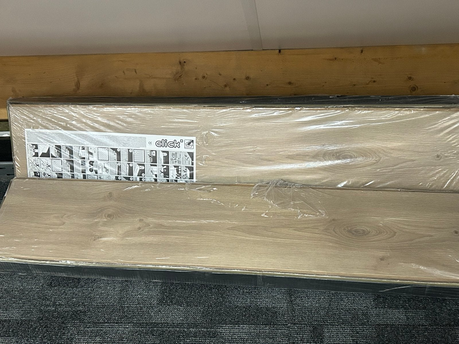 Nieuw laminaat, licht houtnerf design, click systeem, Ophalen, Nieuw, 5 tot 10 m², 10 tot 30 cm
