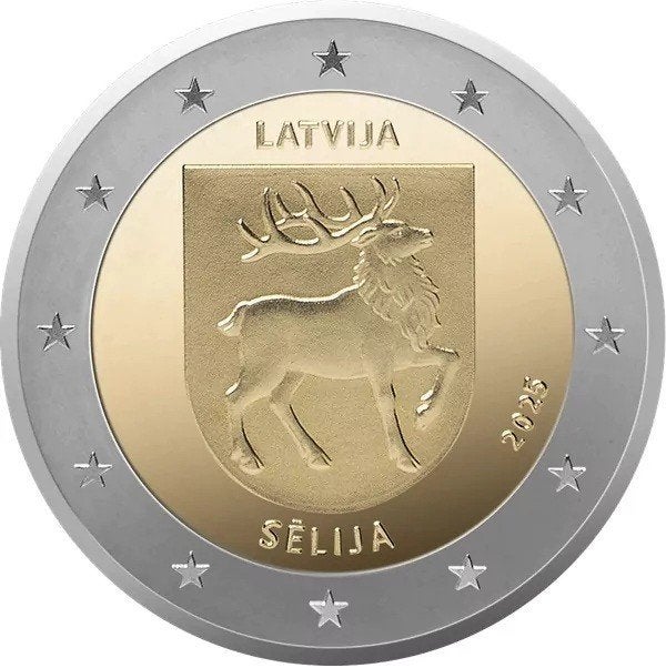 Speciale 2 Euro munt LETLAND 2025 “Regio’s Letlands Sẽlija”., Ophalen of Verzenden, Overige landen, 2 euro