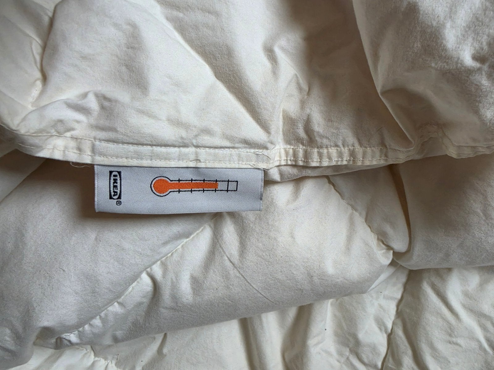 IKEA FJÄLLARNIKA donsdekbed - 4 seizoenen, Huis en Inrichting, Ophalen of Verzenden, Tweepersoons, Wit, Deken of Dekbed
