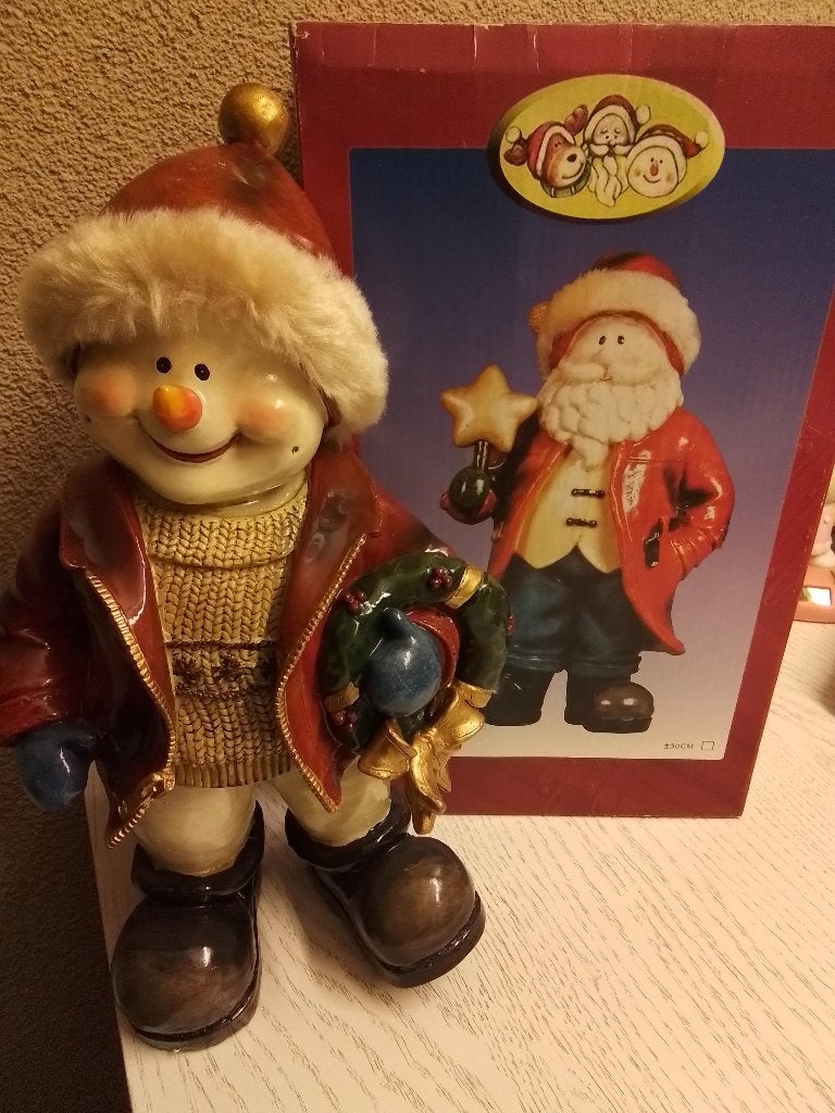 Kerst pop decoratie hoog 22 cm in doos nieuw, Ophalen of Verzenden, Nieuw
