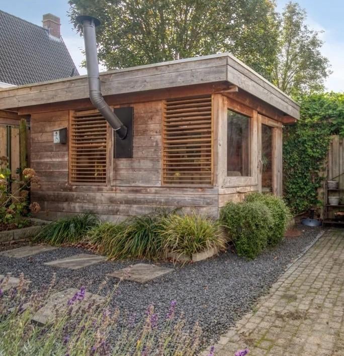 Dicht tuinhuis met zithoek, Ophalen, 250 tot 500 cm, Hout, 200 tot 400 cm