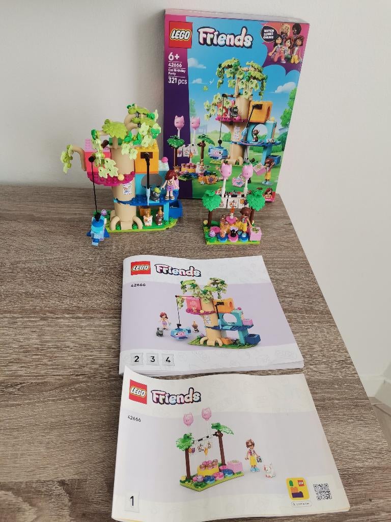 LEGO 42666 Friends Kattenverjaardagsfeestje en boomhut, Ophalen, Zo goed als nieuw