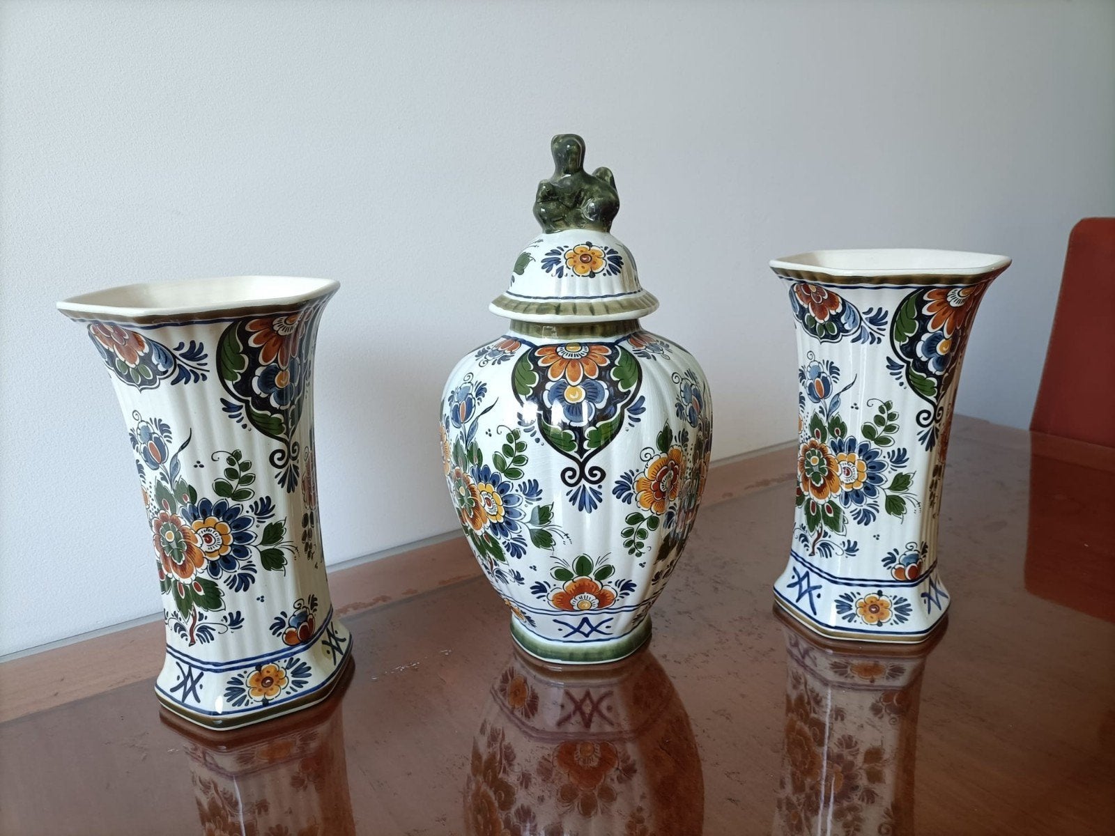 Delfts Polychroom Handwerk Vazen Set - 3 Stuks, Ophalen