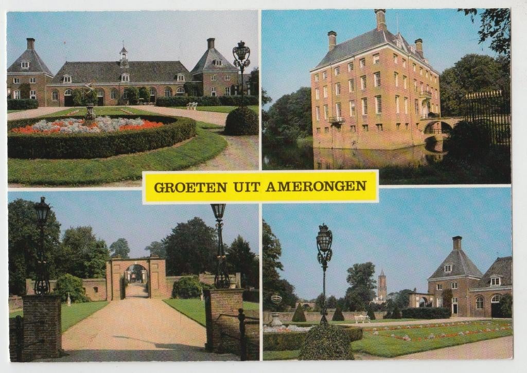 Amerongen Groeten 4 luik Beschreven1992, Verzenden, 1980 tot heden, Gelopen, Utrecht