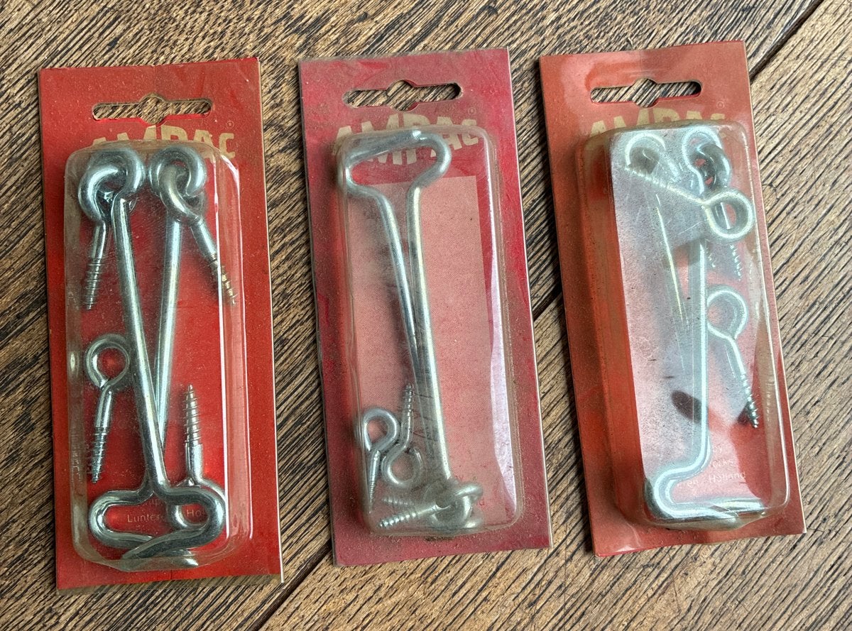 Windhaken glansverzinkt 10cm - 6 stuks, Ophalen of Verzenden, Nieuw, IJzer, Schuif of Grendel