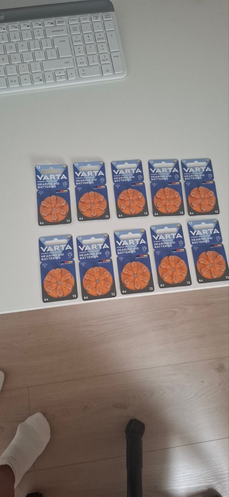 60 Batterijen voor gehoorapparaat.  Merk: VARTA. Type 13, Ophalen of Verzenden