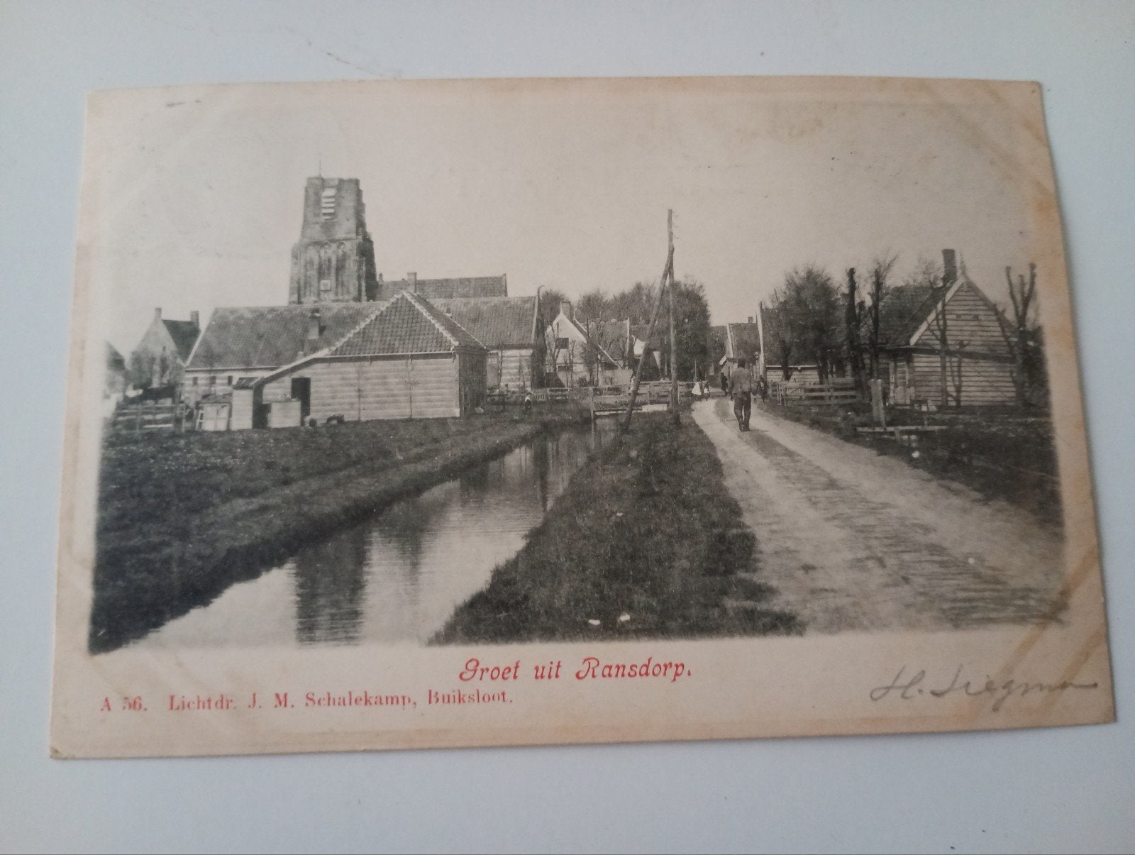 Amsterdam Noord Ransdorp 1904, Verzamelen, Ophalen of Verzenden, Voor 1920, Gelopen, Noord-Holland