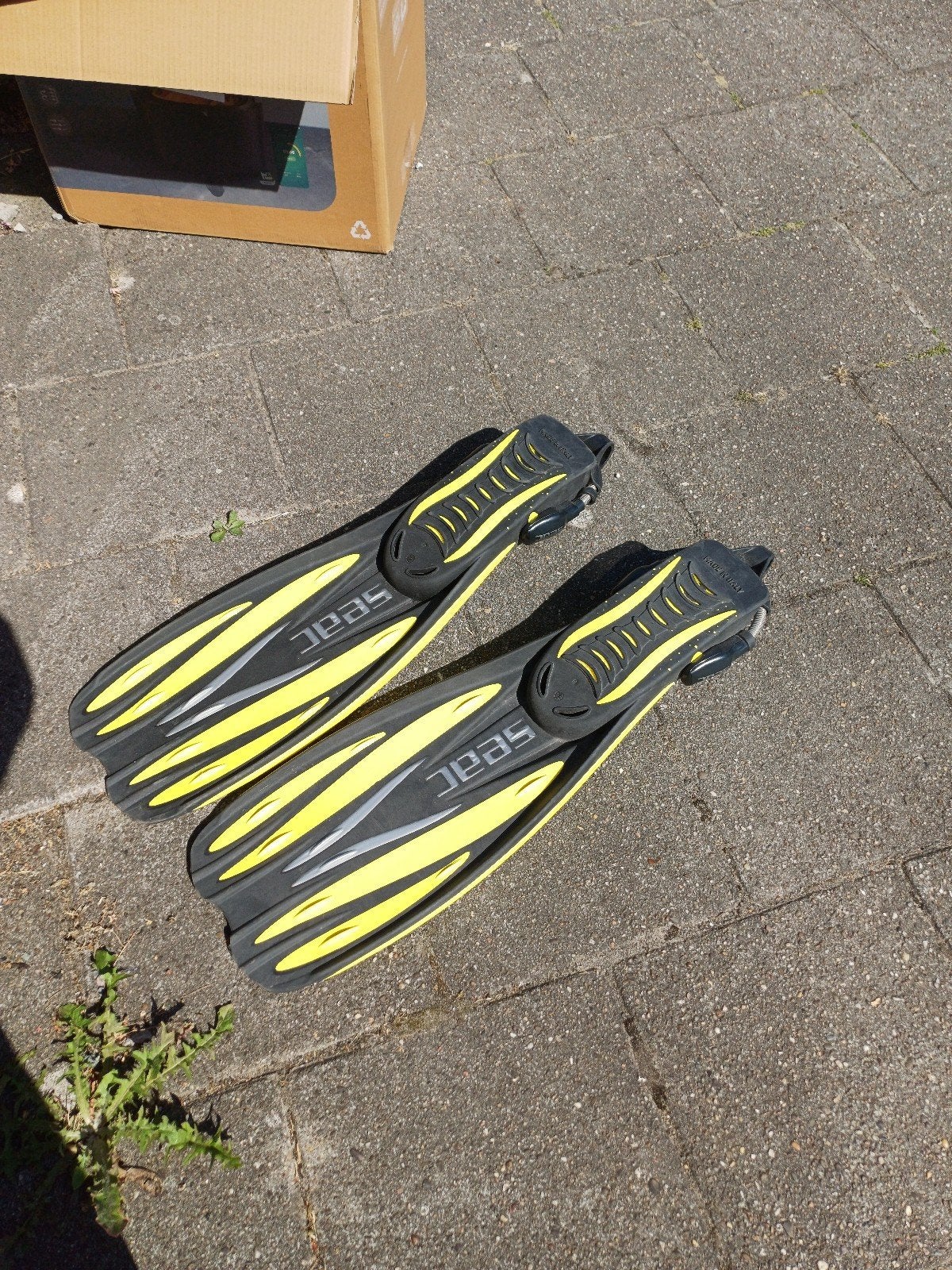 SEAC GP100 Duikvinnen S/M (37-39) - Zwart/Geel, Ophalen, Nieuw, Zwem- of Duikvliezen