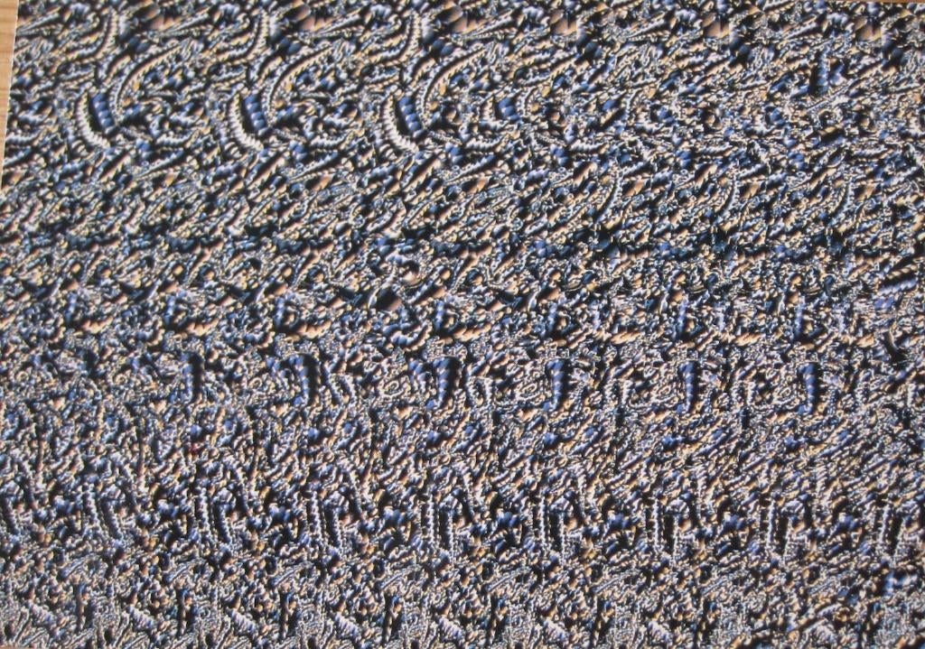 Magic eye kaart met blauw- zwarte tinten - nieuw, Verzenden, 1980 tot heden, Ongelopen, Overige thema's