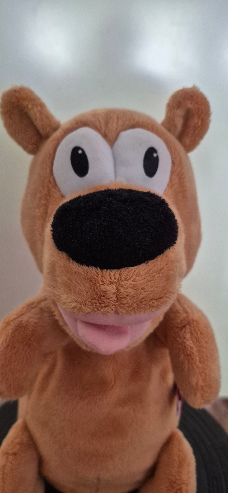Zachte handpop hond - 32x18 cm, vanaf 12 maanden, Gebruikt, Overige merken, Middelgroot (20 tot 80 cm), Wasbaar