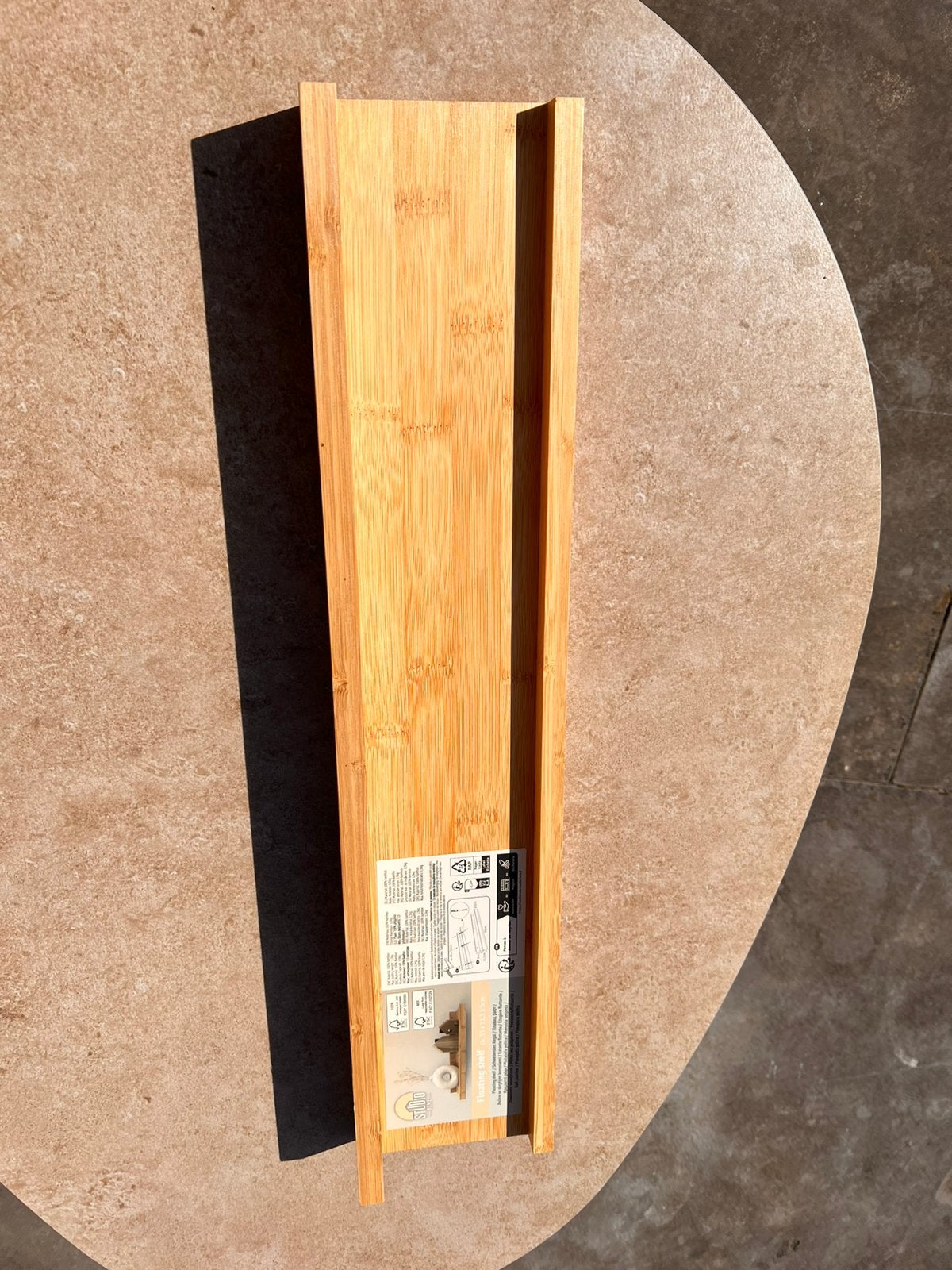Bamboe zwevende wandplank NIEUW 55x11,5x5 cm, Ophalen, Nieuw