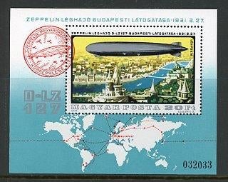 Hongarije- 1977- blok = motief Luchtvaart, Ophalen of Verzenden, Postfris