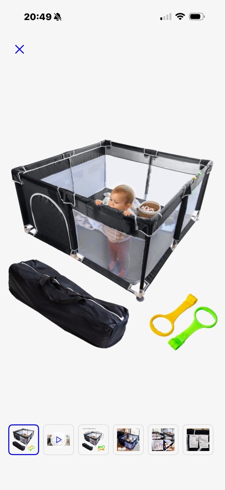 Draagbare Speel- en Kruipbox voor Baby's en Peuters, Kinderen en Baby's, Boxen, Ophalen, Nieuw, Vierkant