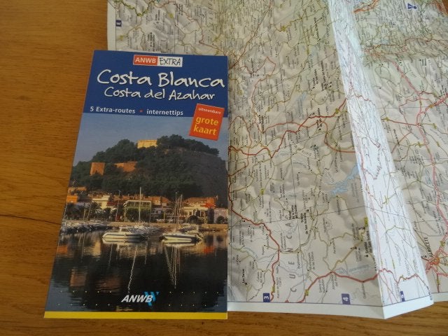 Costa Blanca, Costa Azahar, Valencia ; anwb gids+landkaart, Europa, Ophalen of Verzenden, Zo goed als nieuw, Reisgids of -boek