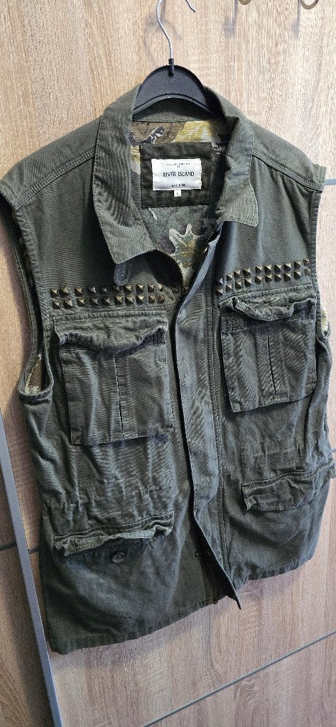 Militairen jas RiverIsland maat L, Maat 52/54 (L), Ophalen of Verzenden, Zo goed als nieuw, River Island