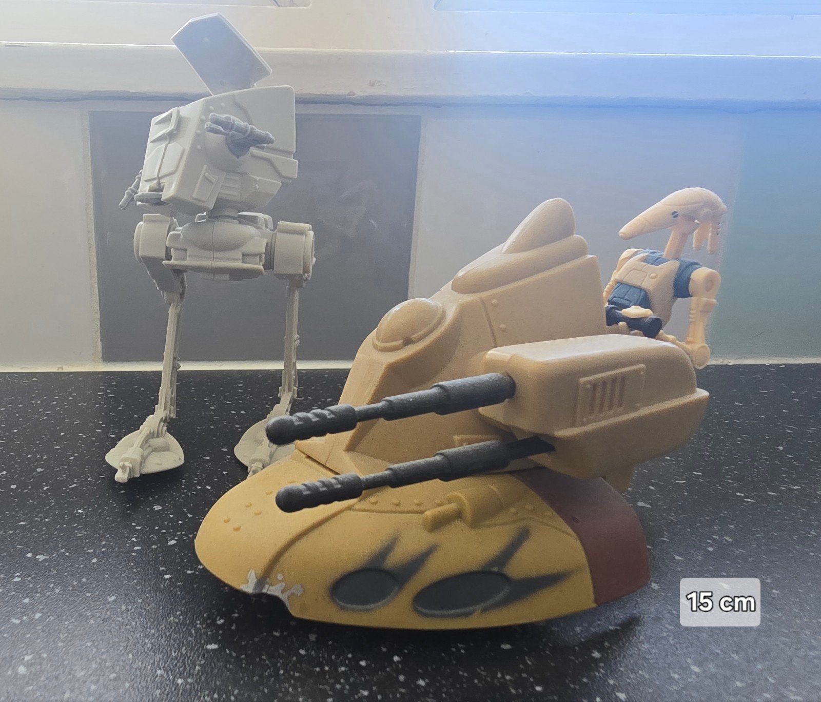 Star Wars Galactic Heroes – AAT-tank, Battle Droid en walker, Ophalen of Verzenden, Gebruikt, Actiefiguurtje