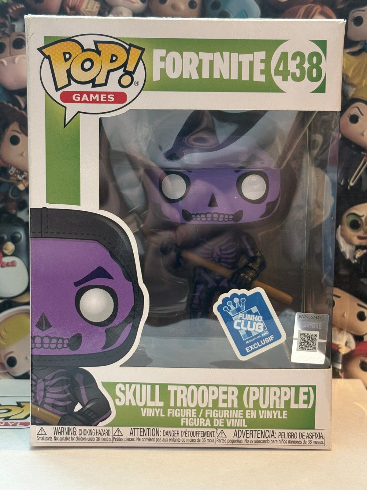 Funko pop Skull trooper (purple) 438 Fortnite games club, Ophalen of Verzenden, Zo goed als nieuw
