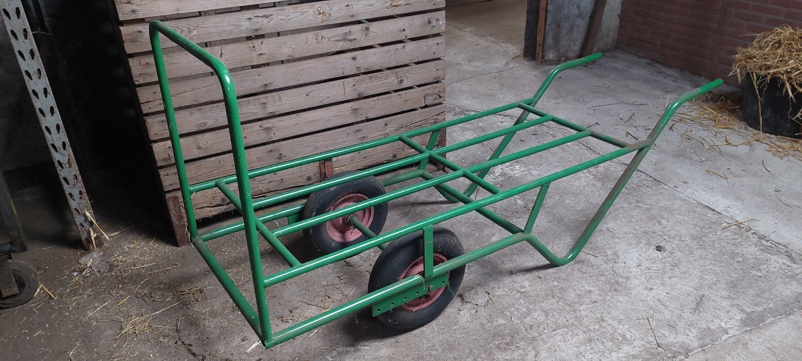 platte (hooi) kruiwagen, ramenwagen, Tuin en Terras, Ophalen, Gebruikt, -, Tweewielig