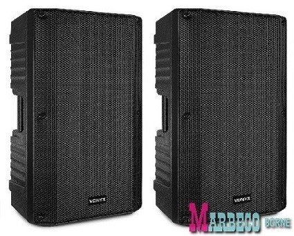 Actieve Speaker set, Stereo Luidsprekers 15", USB,BT, VSA150, Stereo speakers, Vonyx, Nieuw, Info@marbeco.nl