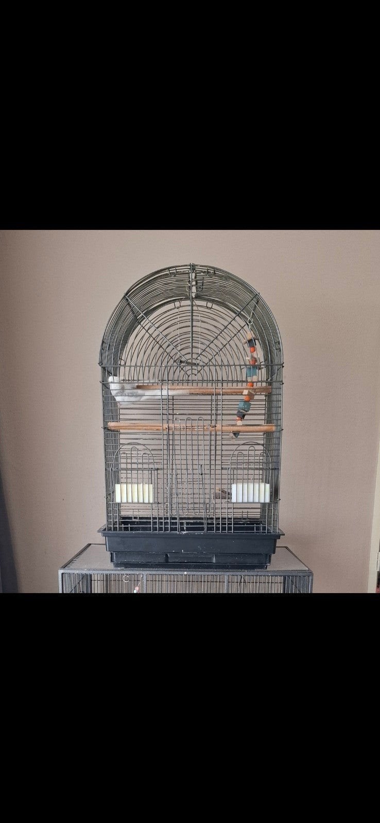 vogelkooi met onderstel incl wielen, Ophalen, Gebruikt, Metaal, Vogelkooi