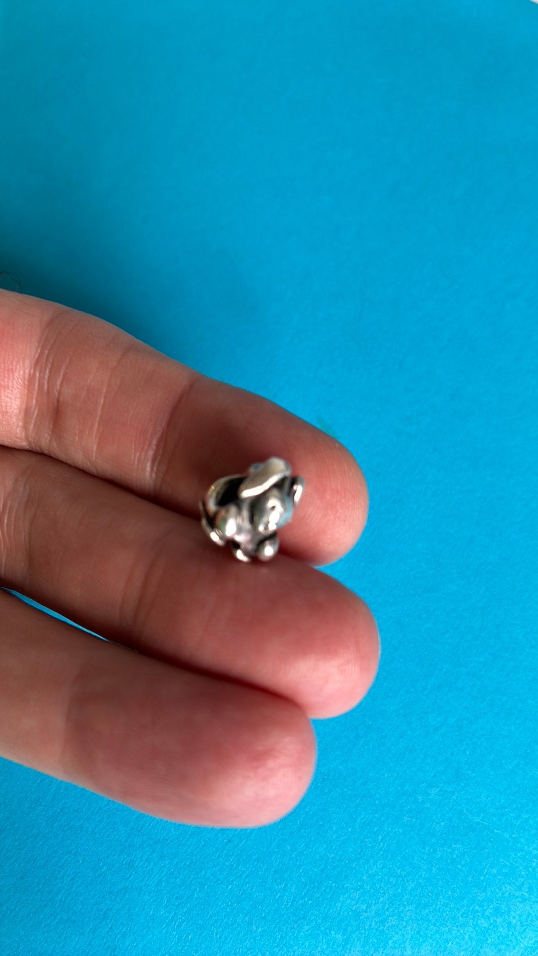 925 zilver pandora bedel konijntje, Gebruikt, Pandora, Ophalen of Verzenden, 1 bedel