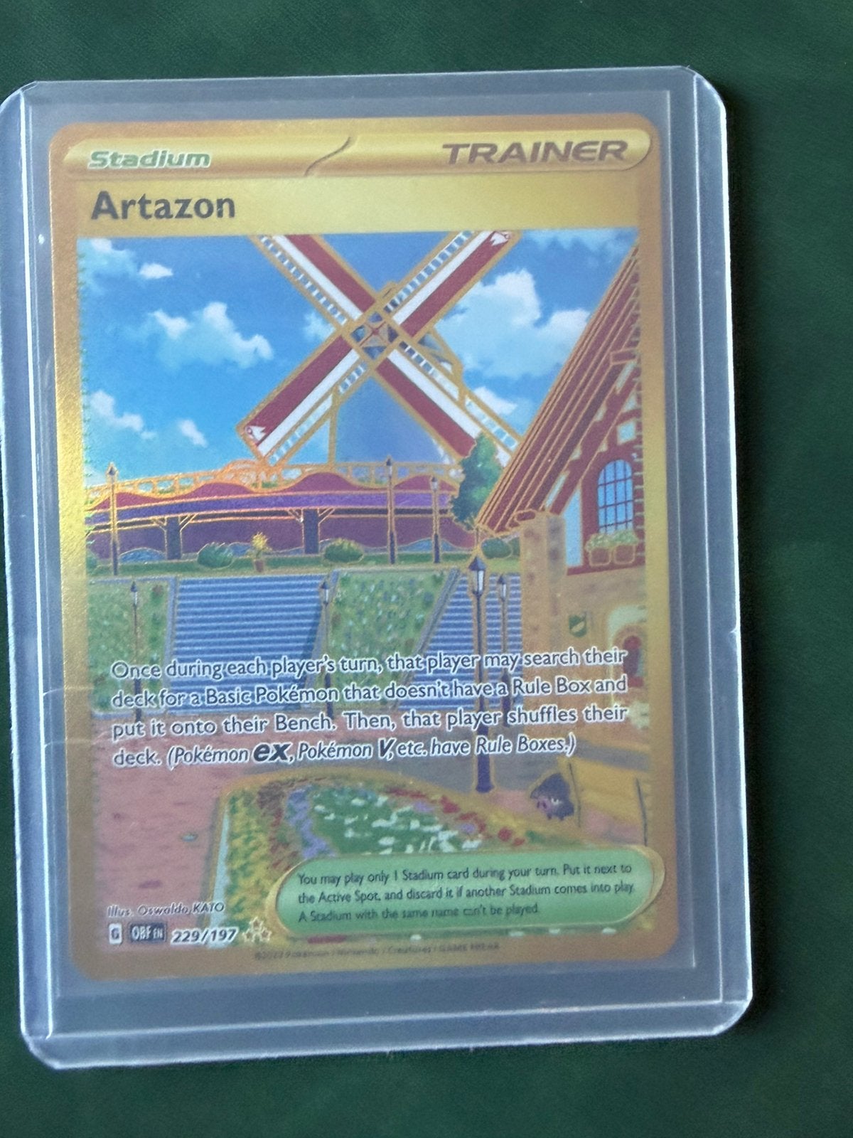 Pokemon kaarten artazon 229/197 gold card, Ophalen of Verzenden