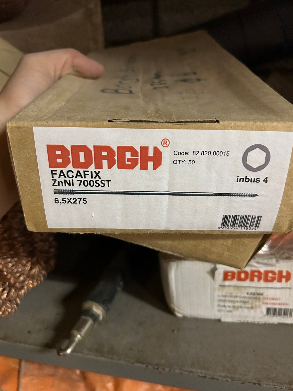 FACAFIX borgh schroeven, 6,5x275, Ophalen of Verzenden, Nieuw, 250 mm of meer, Schroeven