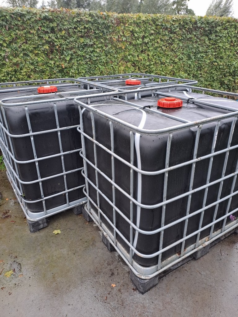 IBC tank zwart, 150 liter of meer, Ophalen, Gebruikt, Kunststof