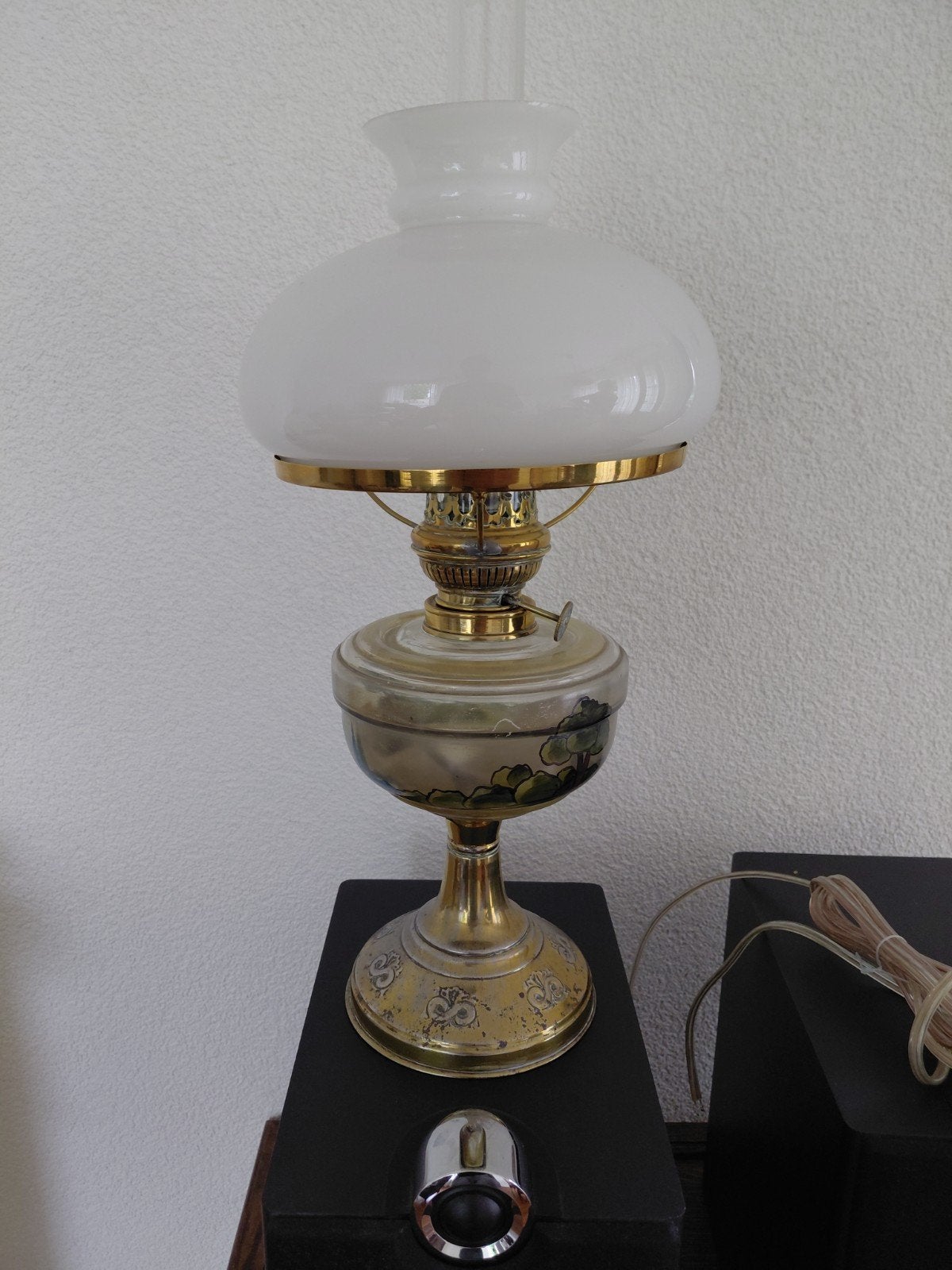 Antieke petroleum lamp, Ophalen of Verzenden