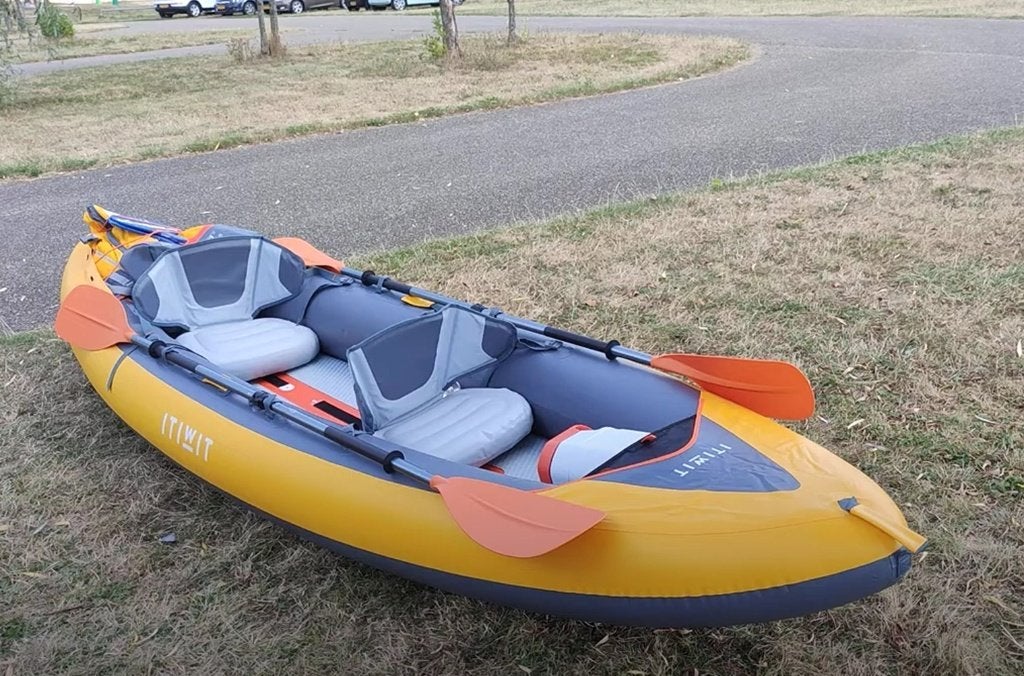 Complete Opblaasbare Kano met Hogedrukbodem (Nieuwstaat!), Watersport en Boten, Ophalen, Opblaasbaar, Zo goed als nieuw, 2-persoons