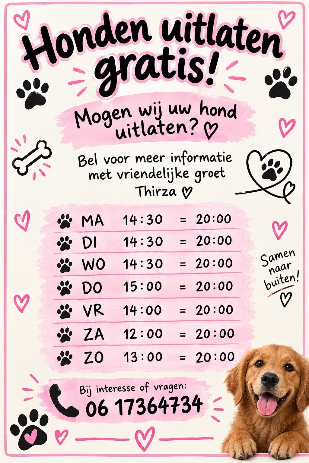honden uitlaten, 33 - 40 uur, Overige niveaus, Overige vormen