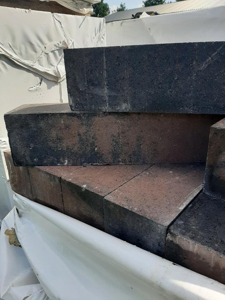 Wallblock new 15x15x60 Brons-antraciet, Ophalen, Overige typen, Nieuw, 10 m² of meer