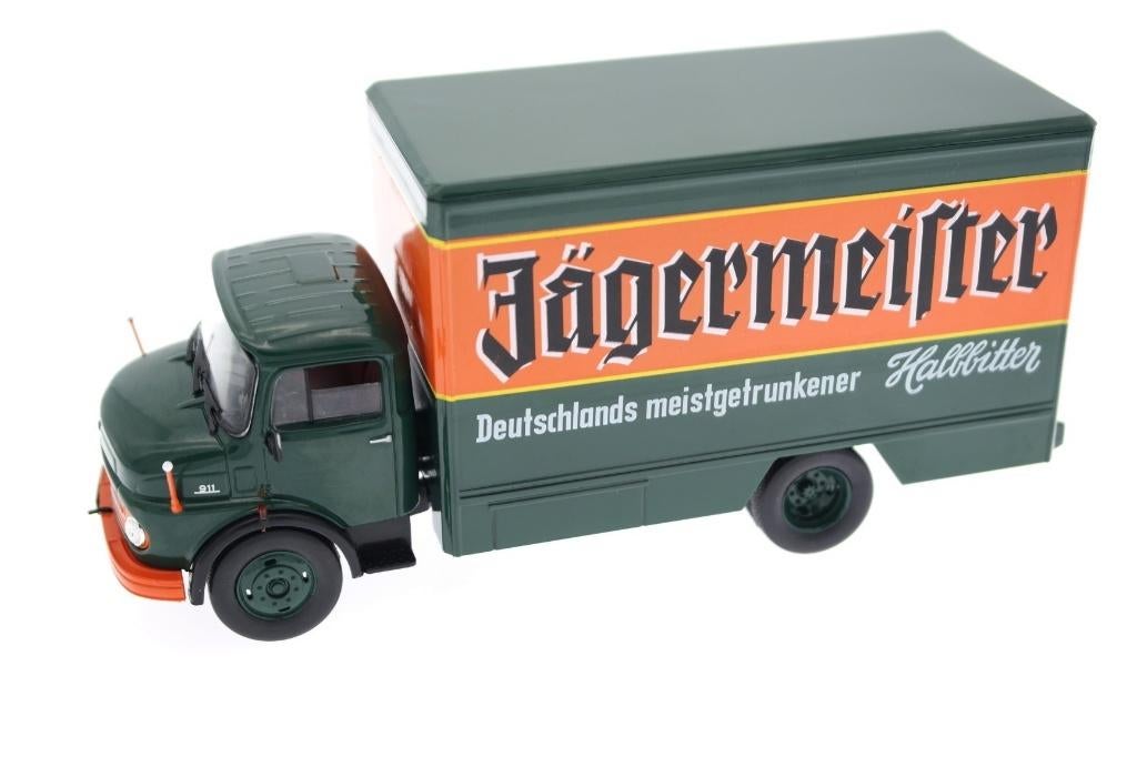 Mercedes-Benz L911 Jägermeister, Hobby en Vrije tijd, Modelauto's | 1:43, Ophalen of Verzenden, Nieuw, Bus of Vrachtwagen, Overige merken