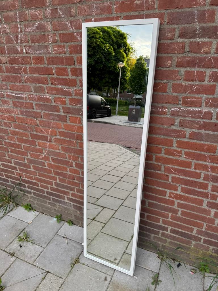 IKEA Spiegel STAVE wit 160 x 40 cm, Huis en Inrichting, Woonaccessoires | Spiegels, Ophalen, Minder dan 50 cm, Zo goed als nieuw