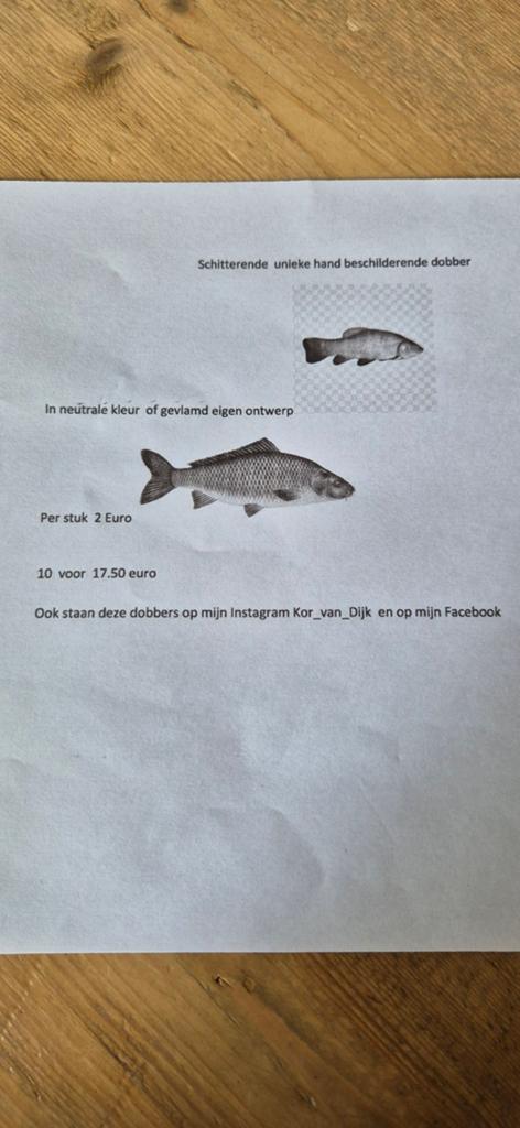 Schitterende handgemaakte dobbers, Ophalen of Verzenden, Nieuw, Dobber of Lood