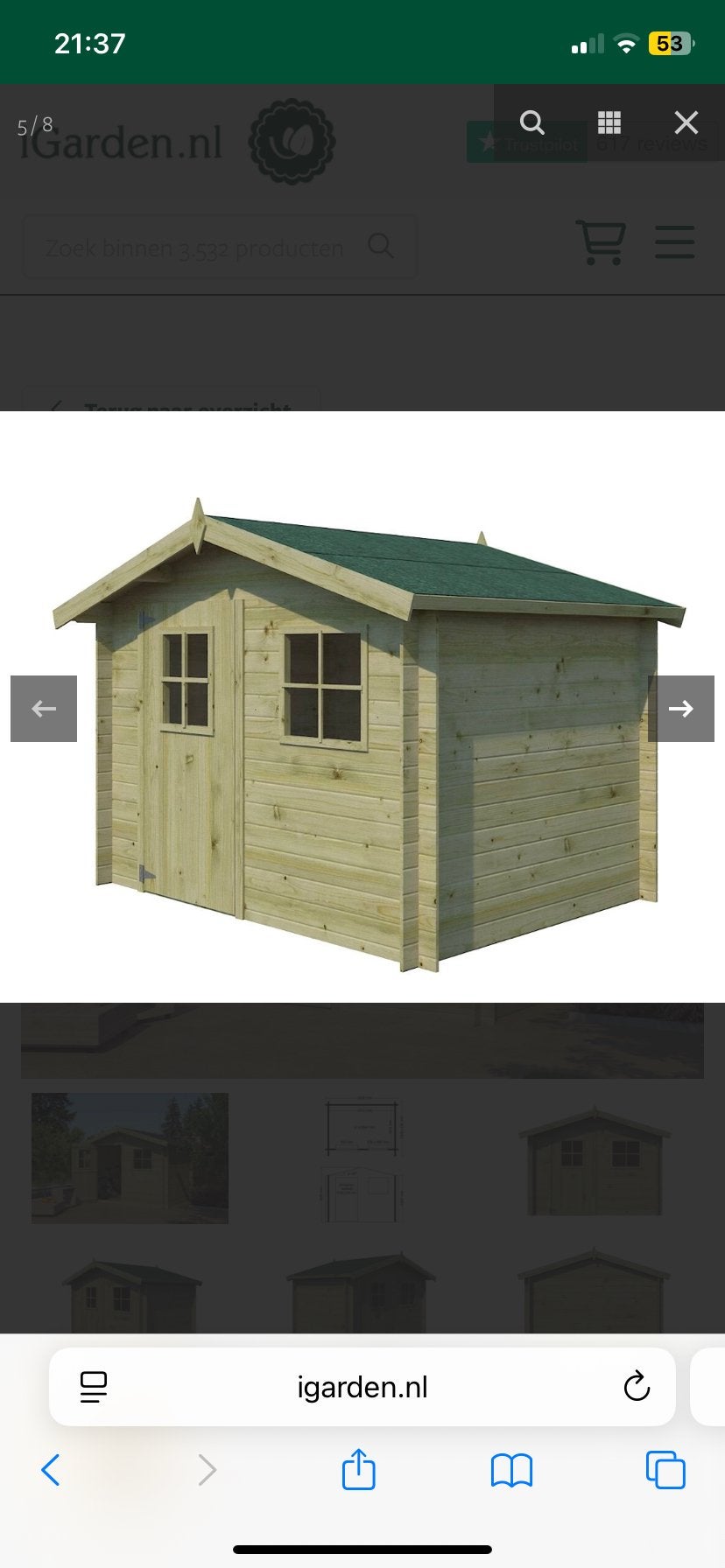 Houten dierenverblijf, incl dakshingles + funderingsbalken, Ophalen, Minder dan 25 mm, Overige typen, Nieuw
