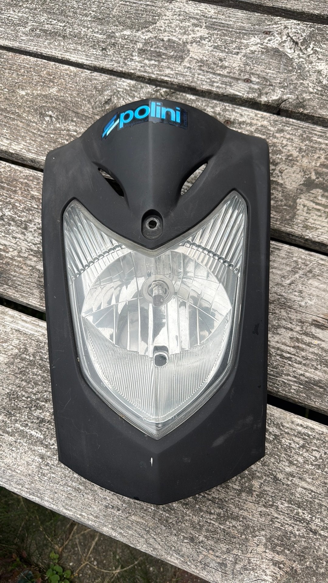 Mat zwarte Voorkap met LED koplamp voor Kymco Agility, Ophalen of Verzenden, Gebruikt, Koplamp, Kymco
