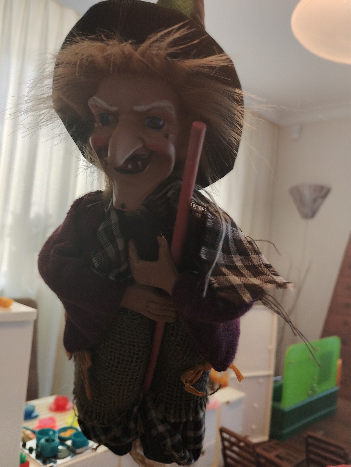 Heks Pop Decoratie Halloween / Carnaval, Ophalen of Verzenden, Gebruikt