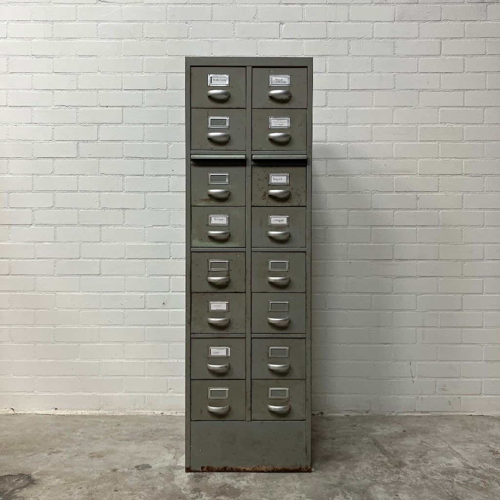 Oude vintage ladenkast archiefkast Gispen ladekast kast 60s, Huis en Inrichting, Kasten | Ladekasten, Ophalen, Gebruikt, 5 laden of meer
