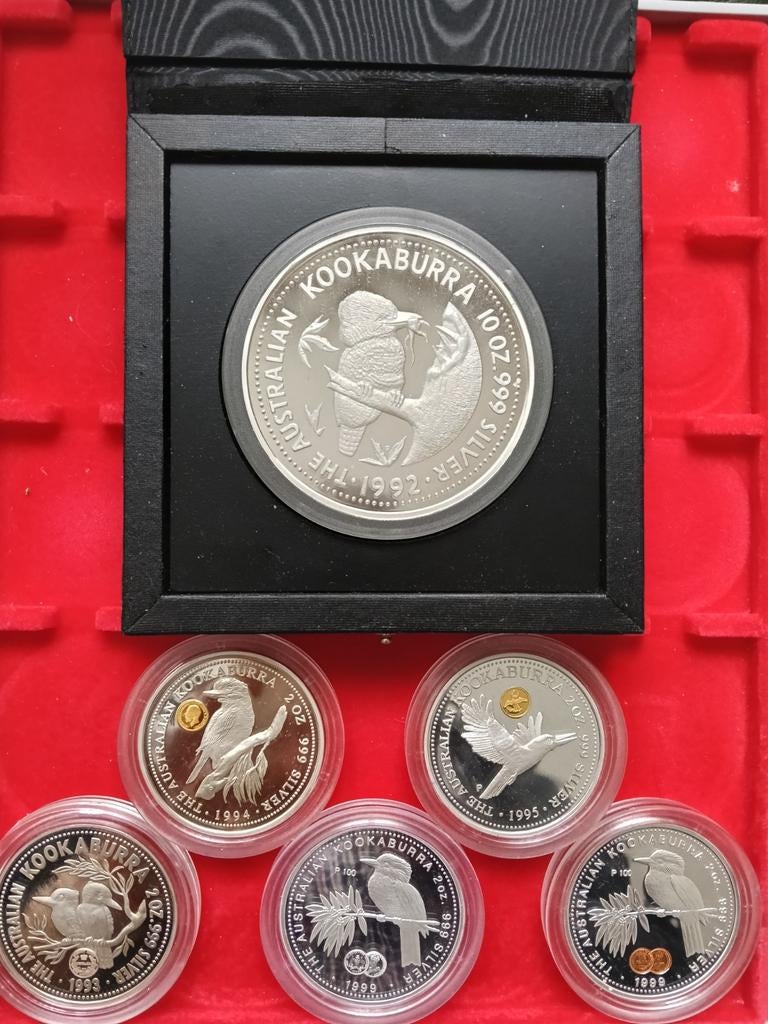 Zilveren China Panda en Kookaburra Proof munten SPOTGOEDKOOP, Postzegels en Munten, Edelmetalen en Baren, Zilver, Ophalen of Verzenden