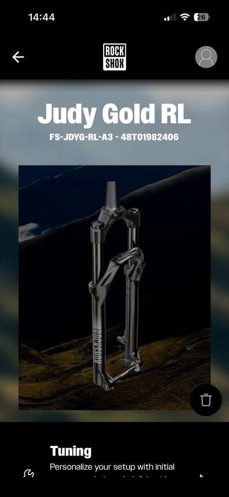 Foto 2 van Rockshox Judy Gold 110x15 100mm