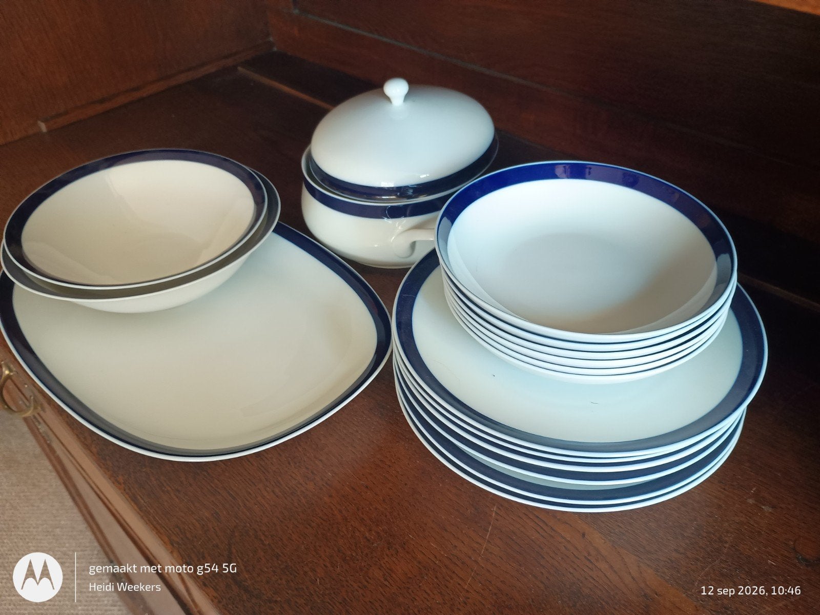Hutschenreuther Germany Servies - Blauw/Wit, Ophalen