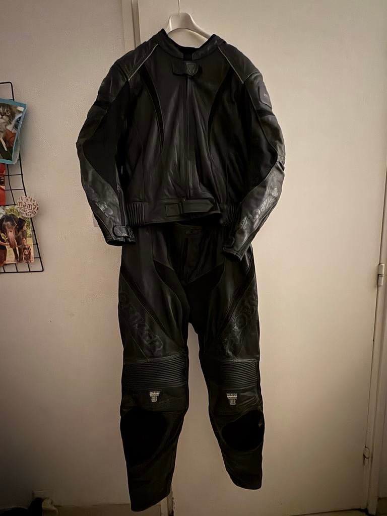 Leren Motorpak dames - Jas en Broek valt als maat 40-42, Ophalen, Tweedehands, Dames, Combipak